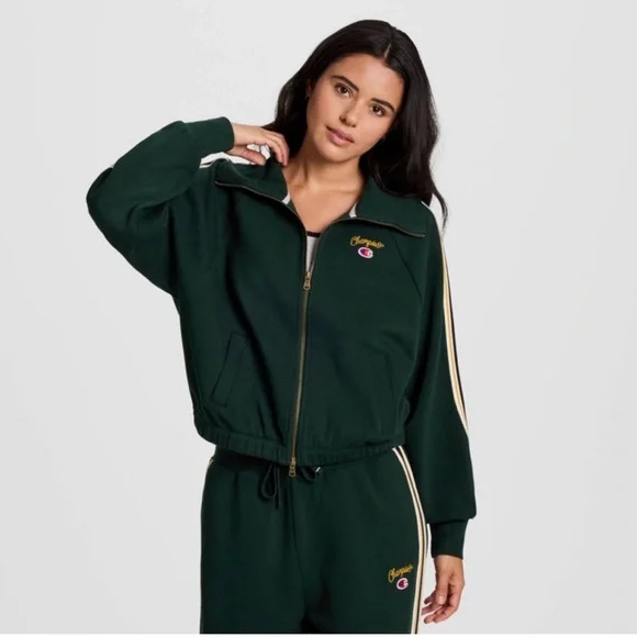 Champion Women's game day Dark Green Bomber Jacket NWT - Picture 5 of 5